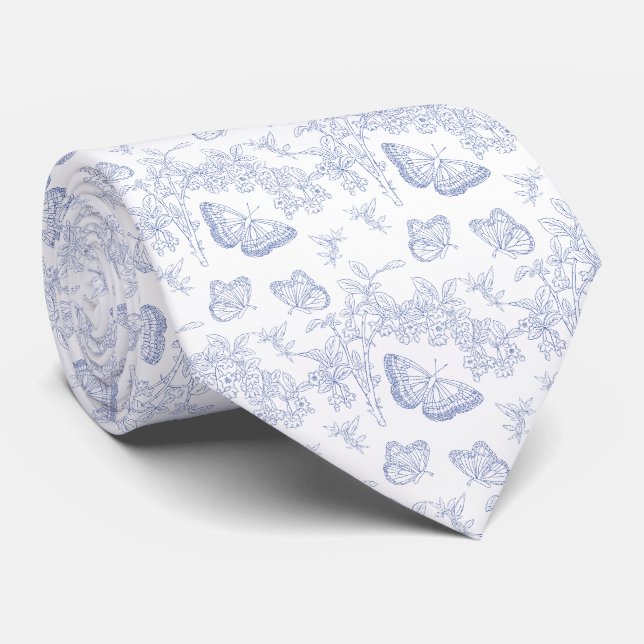 Gravata Azul francês (Rolled)