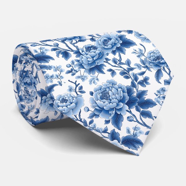 Gravata Azul francês (Rolled)