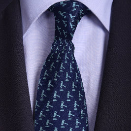 Gravata Azul Gavel Pattern Attorney