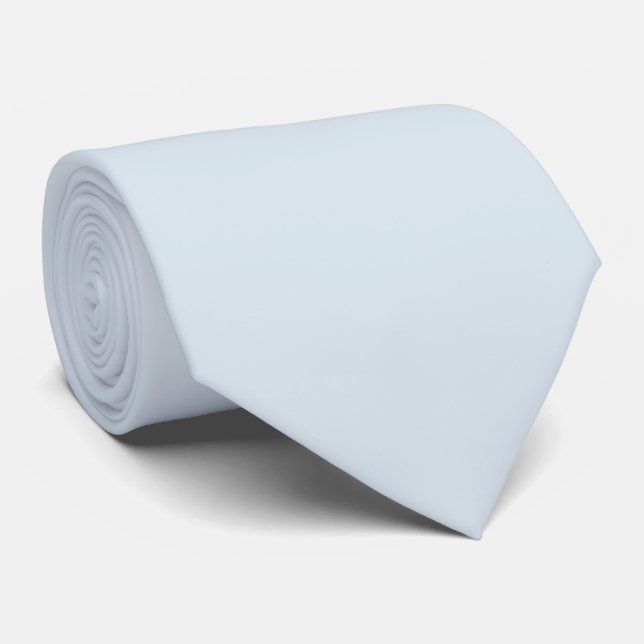 Gravata Azul Gelo Sólido | Azul Muito Claro Elegan (Rolled)