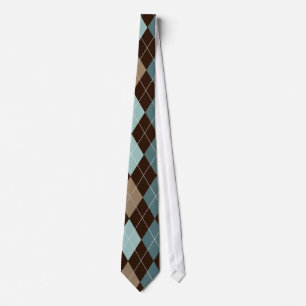 Gravata Azul/laço à moda de Brown Argyle