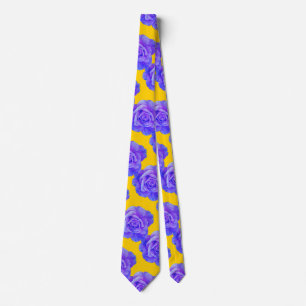 Gravata Azul Naval Amarelo Floral Rosa Presente Favorito c