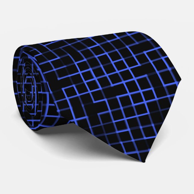 Gravata Azul Real - Padrão Legal Irregular Casual (Rolled)