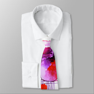 Gravata Azul-rosa-abstrac comercial moderno