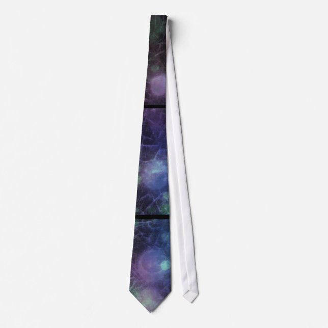 Gravata Azul, Roxo, Órbitos Azuis Texturados (Frente)