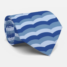 Gravata Azul Tema Náutico Onda Oceânica