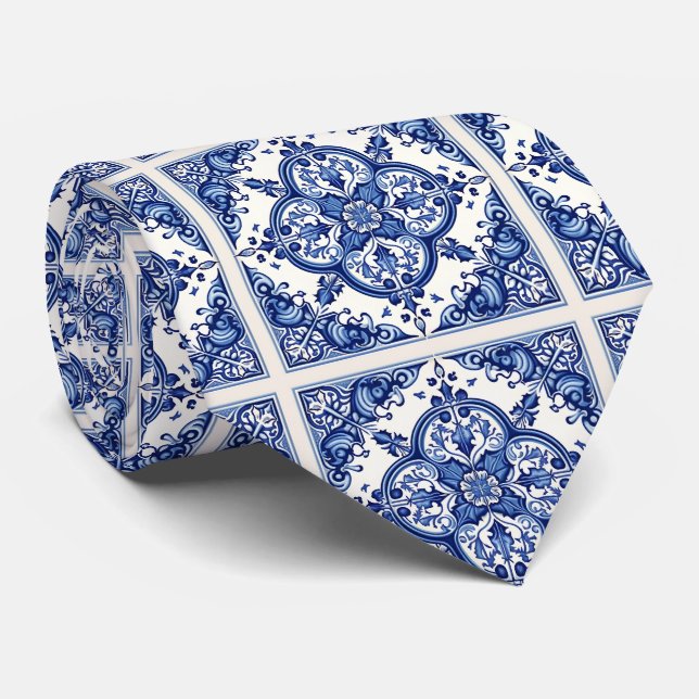 Gravata Azulejos do Mediterrâneo, Portugal, Azulejo, Majol (Rolled)