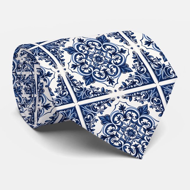 Gravata Azulejos do Mediterrâneo, Portugal, Azulejo, Majol (Rolled)