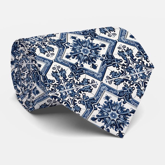 Gravata Azulejos do Mediterrâneo, Portugal, Azulejo, Majol (Rolled)