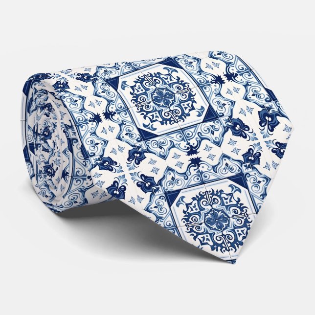 Gravata Azulejos do Mediterrâneo, Portugal, Azulejo, Majol (Rolled)