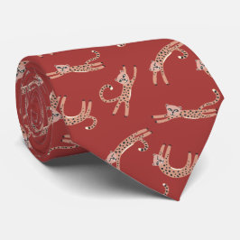 Gravata Baby Cheetah Stretts Red and Pink
