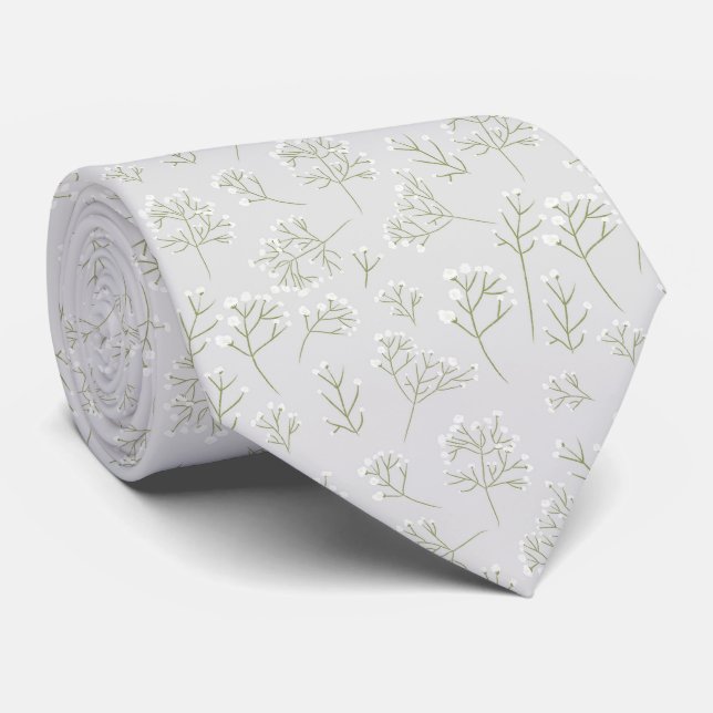 Gravata Baby's Breath White Floral Gypsophila (Rolled)