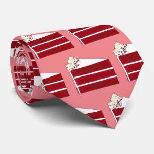 Gravata Bakery da Fatia de Bolo da Camada de Veludo Vermel