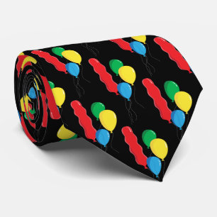 Gravata Balões de Aniversário de Cores de Fundo Personal