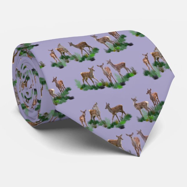 Gravata Bambi Meadow (Lilás) (Rolled)