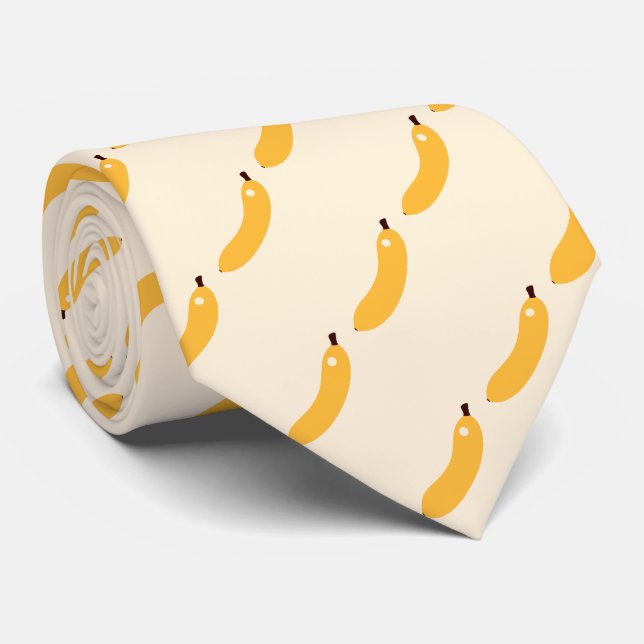 Gravata bananas amarelas (Rolled)
