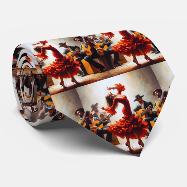 Gravata Banda de Música Espanhola do Flamenco Dancer (Rolled)