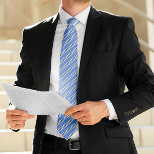 Gravata Bandas Azuis Clássicas