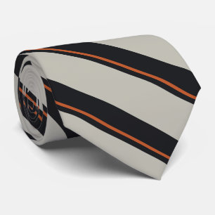 Gravata Bandas de Cinzas Vermelhas Laranja de Marinho Prof