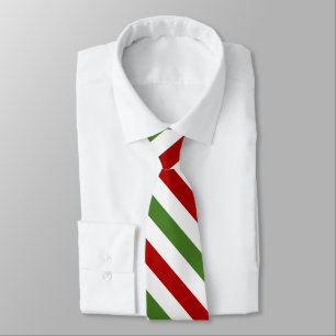 Gravata Bandas vermelhas, brancas e verdes