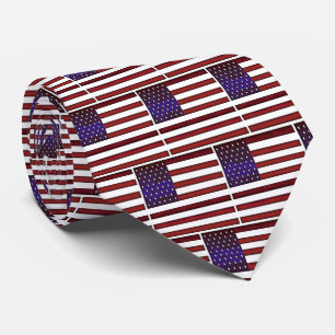 Gravata Bandeira Americana em relevo Moderno