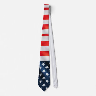 Gravata Bandeira Americana Estrelas Listras Patrió
