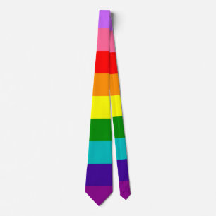 Gravata Bandeira Arco-Íris de 9-Stripe de Gilbert Baker