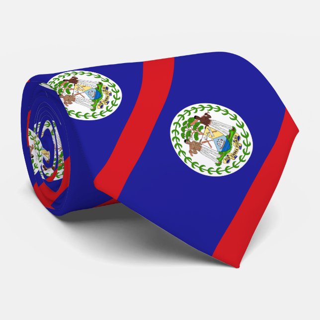 Gravata Bandeira Belizenha (Rolled)