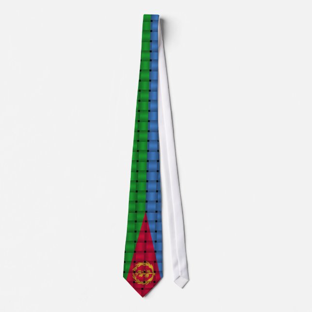 Gravata Bandeira bonita de Eritrea (Frente)