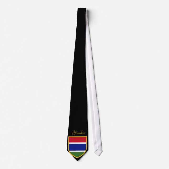 Gravata Bandeira bonita de Gambia (Frente)