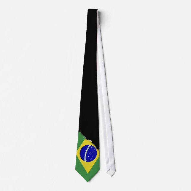 Gravata Bandeira brasileira clássica (Frente)