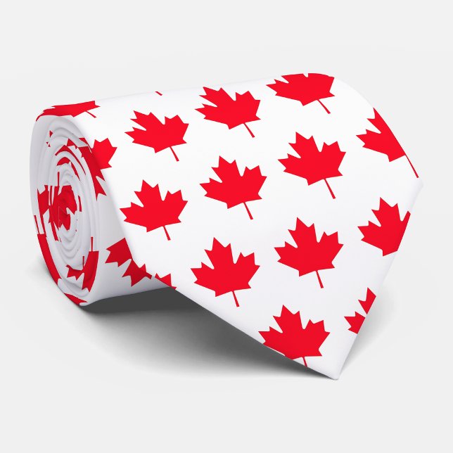 Gravata Bandeira canadense. CANADÁ. Patriótico.  (Criador carregado)