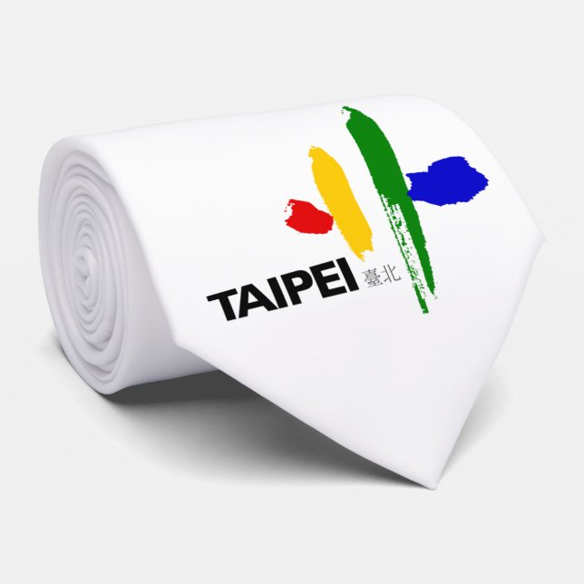 Gravata Bandeira da Cidade de Taipei (Taiwan) (Rolled)
