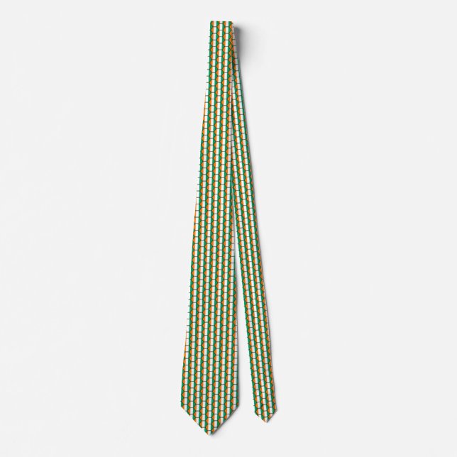 Gravata Bandeira da Costa do Marfim Honeycomb Tie (Frente)