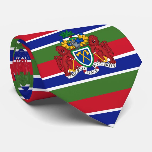 Gravata Bandeira da Gâmbia e Casaco de Armas, Bandeira da  (Rolled)