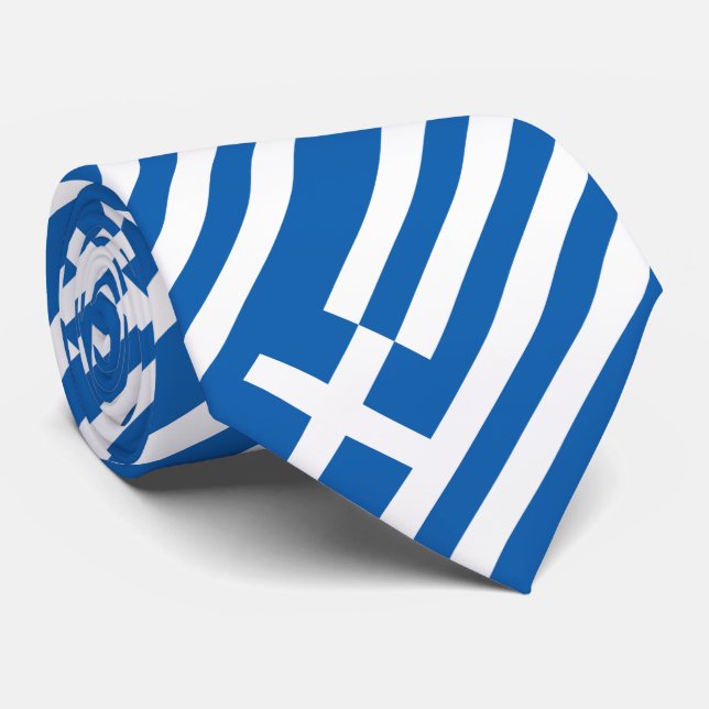 Gravata Bandeira da Grécia (Rolled)