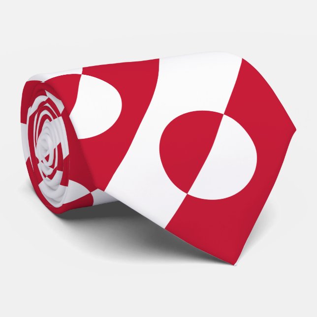 Gravata Bandeira da Gronelândia (Rolled)