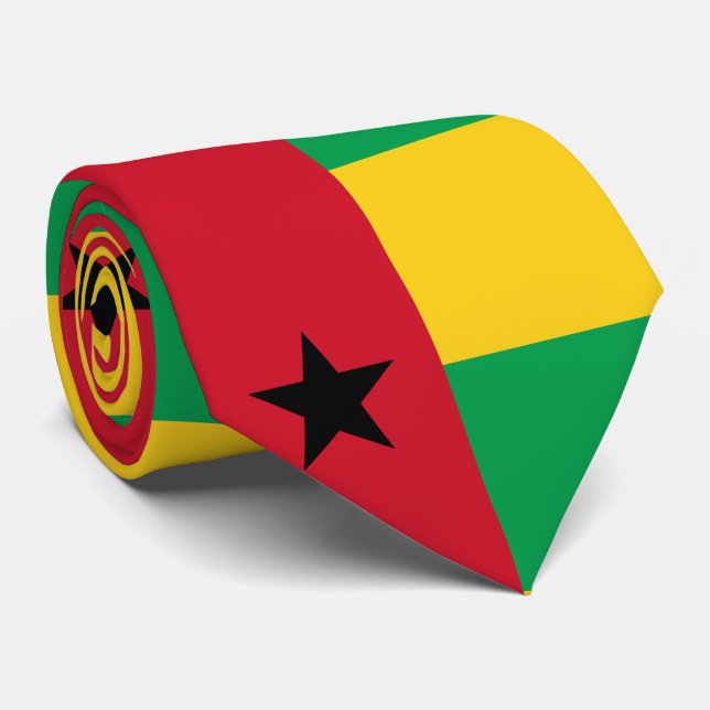 Gravata Bandeira da Guiné Bissau (Rolled)