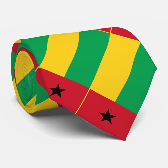 Gravata Bandeira da Guiné Bissau (Rolled)