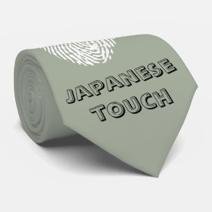 Gravata Bandeira da impressão digital do toque do japonê