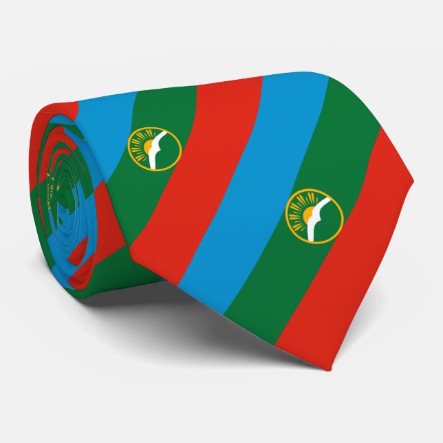 Gravata Bandeira da Karachay-Circássia (Rolled)