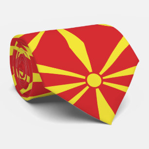 Gravata Bandeira da Macedônia do Norte