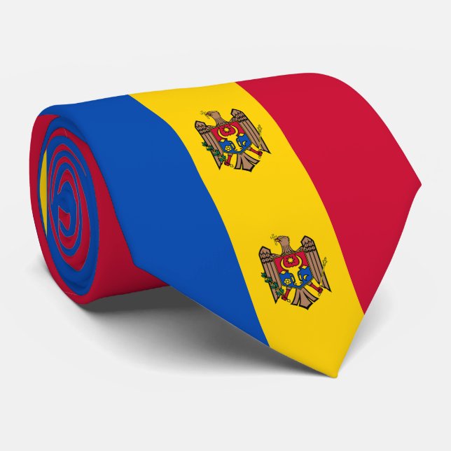 Gravata Bandeira da Moldávia (Rolled)