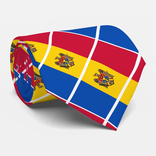 Gravata Bandeira da Moldávia (Rolled)
