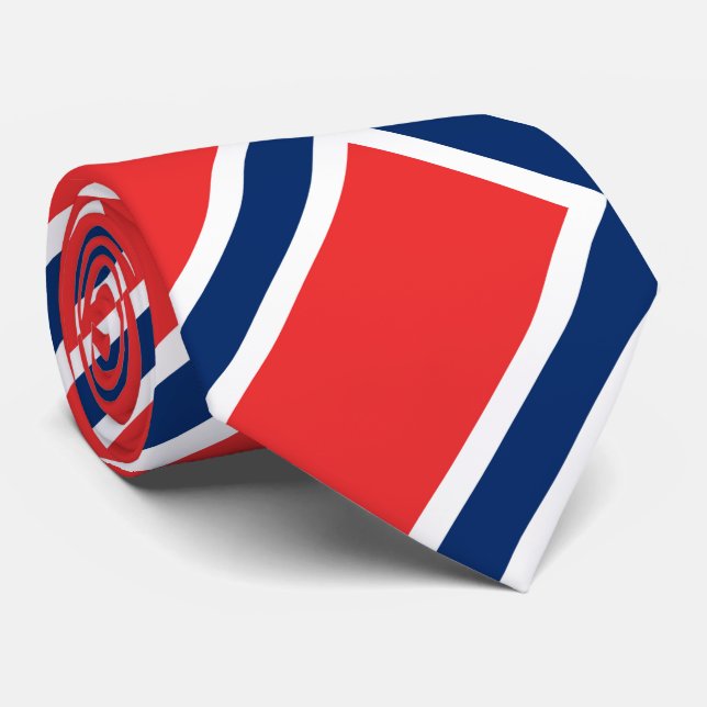 Gravata Bandeira da Noruega (Rolled)