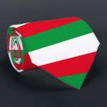 Gravata Bandeira da Renânia do Norte-Vestefália Tie<br><div class="desc">Vinho com bandeira da Renânia do Norte-Vestefália (Nordrhein-Westfalens),  design com tricolor horizontal verde,  branco e vermelho</div>
