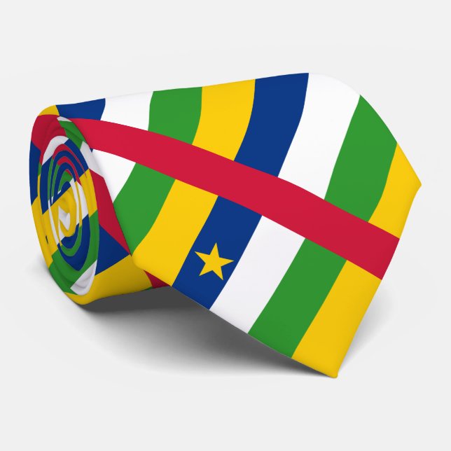 Gravata Bandeira da República Centro-Africana (Rolled)