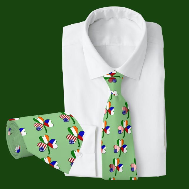 Gravata Bandeira da República Tcheca Trevo (Criador carregado)