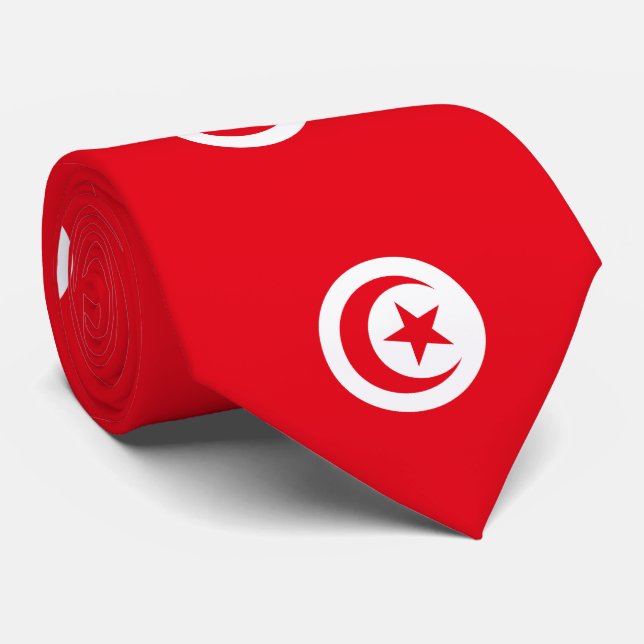 Gravata Bandeira da Tunísia (Rolled)