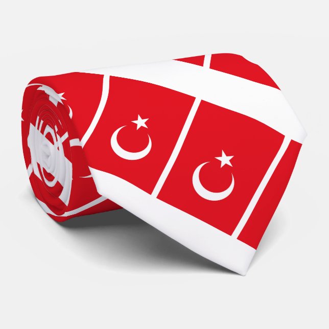 Gravata Bandeira da Turquia (Rolled)